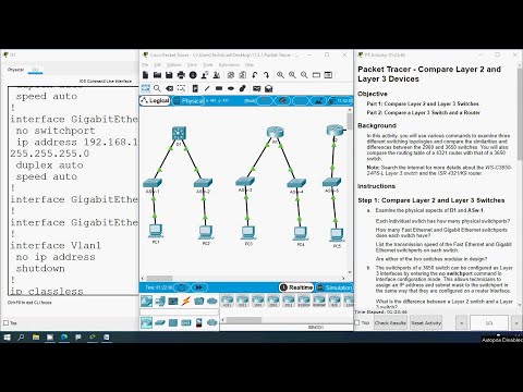 11.5.1 Packet Tracer - Compare Layer 2 and Layer 3 Devices
