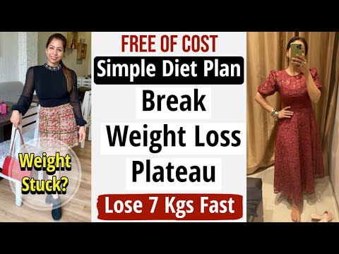 Simple Diet Plan To Lose Stuck Weight Fast In Hindi | Break Weight Loss Plateau | Fat to Fab