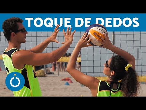 How to VOLLEY in beach volleyball 🏐 (HIGH volley or finger touch) 🖐️