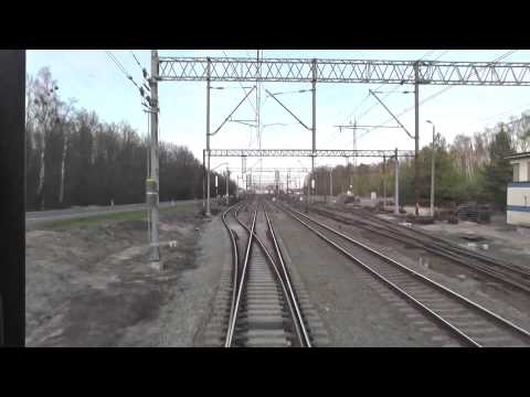 Odcinek Częstochowa Osobowa - Lubliniec z tyłu pociągu TLK Opolanin