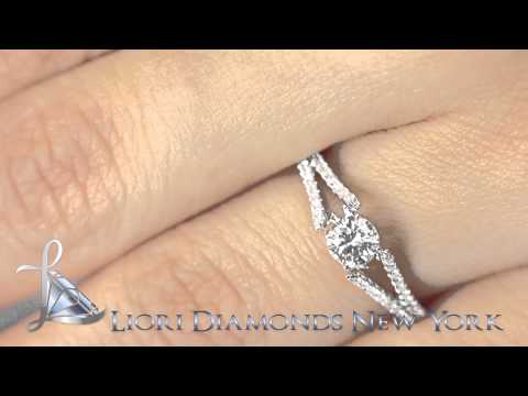 ER-SOLD-072 - 0.69 Carat D-SI2 Certified Natural Round Diamond Engagement Ring 18k White Gold