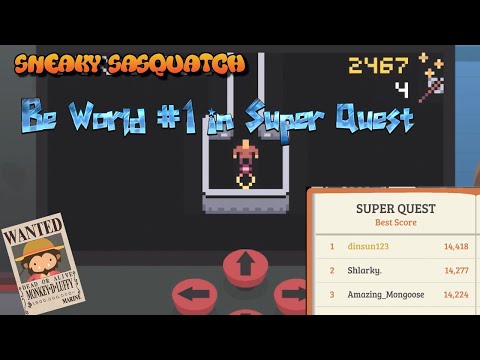 Sneaky Sasquatch Challenge - How to get Super Quest World #1 [Dinsun Video]