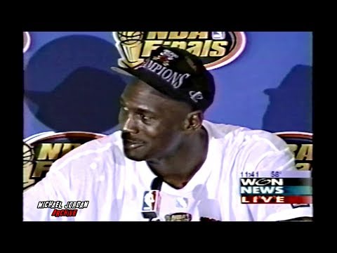 Michael Jordan 1997 NBA Finals Game 6 Full Press Conference! ''5th Championship''