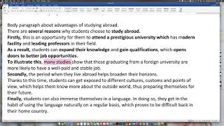 writing   body   studying abroad