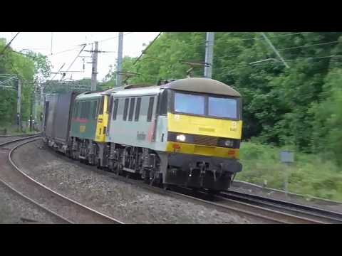 90047 with guests 90041 and 90016 4m27 Coatbridge - Daventry Modal, 29th - 31st May 2019