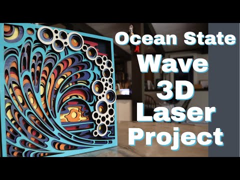 Ocean State Wave 🌊 Laser Cut Woodworking Project 🌊 Creality Falcon2