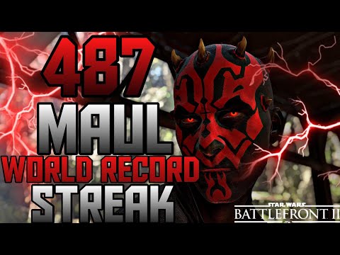 Star Wars™ Battlefront™ II [WORLD RECORD] 487 Darth Maul Killstreak (Yavin IV)