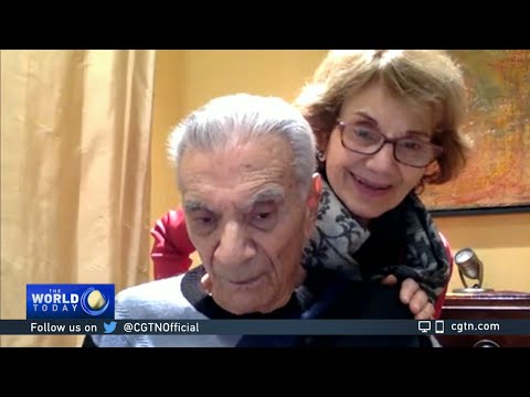 Asieh Namdar talks to her self-isolating parents in California