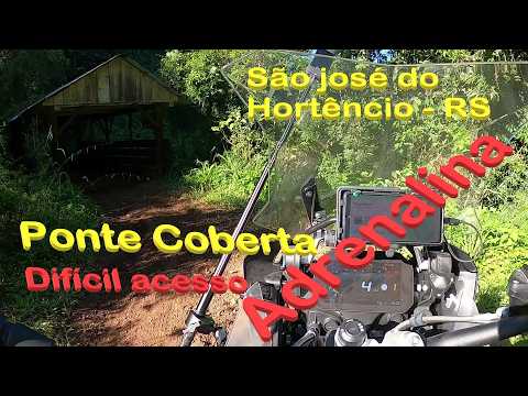 PONTE COBERTA, São José do Hortêncio RS - Aventura de moto (offroad,  dificuldade pra chegar e sair)