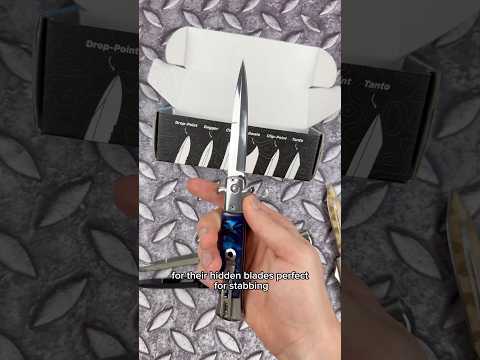 Why these are the 3 most DANGEROUS knives… 🤯 #mysteryknives #unboxing #stiletto #knife