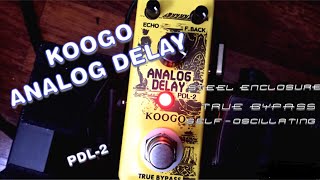 Video thumbnail for Koogo Analog Delay Pedal PDL-2 -       ＊ Self-Oscillating Feature by KEVIN’S HATS & GUITARS -(KTG Hats)