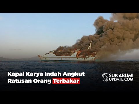 Kapal Karya Indah Angkut Ratusan Orang Terbakar