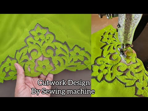 Trendy cutwork Embroidery Design by Sewing Machine _ Unique Sleeves And Trouser Design _ Sewing Hack