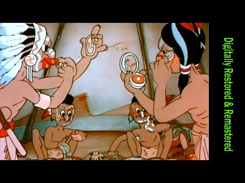 A Cowboy and Indian Cartoon - The Old Pioneer - Newest Restoration with Great Color and Smooth HD!