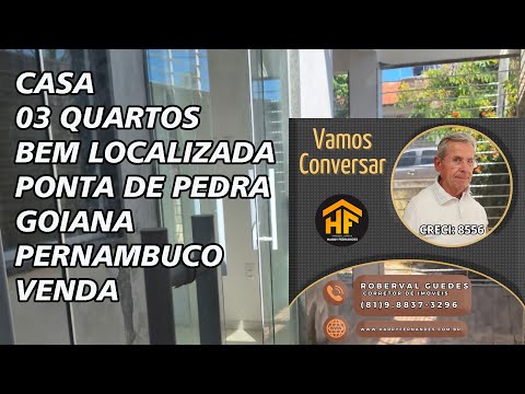 Casa 3 quartos, Ponta de Pedra, Goiana - Pernambuco. VENDA. (Preço na Descrição)