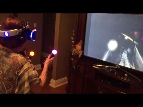 PlayStation VR Experience first time for Grandma!