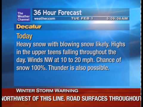 WeatherStar XL v3 Emulator: February 1st, 2011 Winter Storm