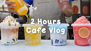 🌸지치고 힘들 땐 음료 ASMR로 힐링해요/주중의 여유로움/2시간 모음🍷2 Hours Vlog/Cafe Vlog/ASMR/Tasty Coffee