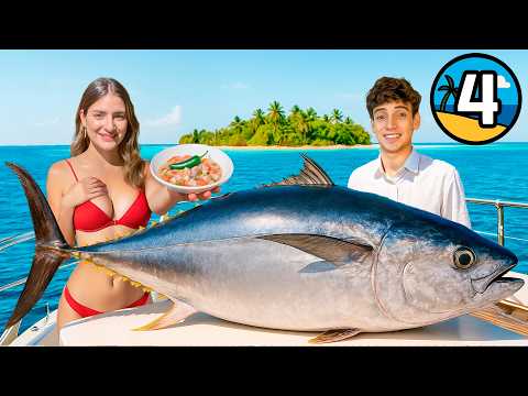 🩸Comiendo Solo lo que Pesque por 24H🩸 Dia 4 de 7 Viviendo en la playa