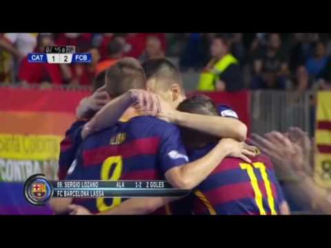 Gol Sergio Lozano (1-2) en Catgas E. Santa Coloma - FC Barcelona Lassa. Cuartos Final PlayOff