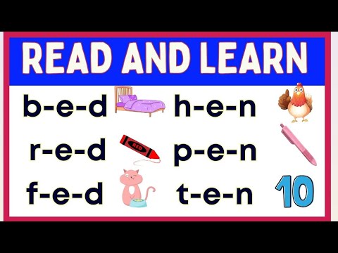 Reading Short Sound / Ee /  -- Develop Reading and Vocabulary Skills  -- Grade 1 and Preschool