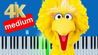 Sesame Street - Wonderful Me (Slow Medium) Piano Tutorial 4K