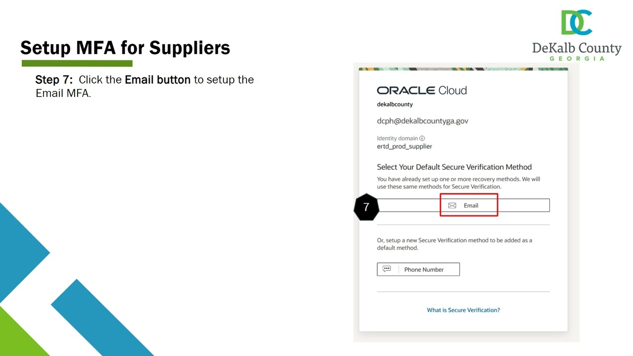 Setup MFA for Suppliers  Quick Reference Guide