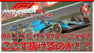 【F1 Manager 2024】Rd.7 エミリア・ロマーニャGP - みんなと「作る」F1シリーズ戦【一風変わったフレンド戦】