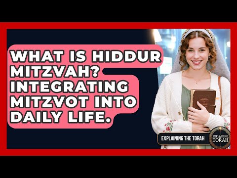 What Is Hiddur Mitzvah? Integrating Mitzvot Into Daily Life. - Explaining The Torah
