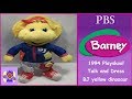 1994 PBS Barney The Purple Dinosaur Talk N Dress BJ The Yellow Dinosaur Plush By Playskool