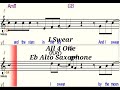 I Swear Eb Alto Saxophone Play Along Sheet Music Backing Track