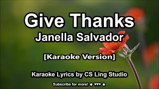 Download lagu (Karaoke Version) Give Thanks | Janella Salvador | Karaoke Lyrics by CS Ling Studio mp3