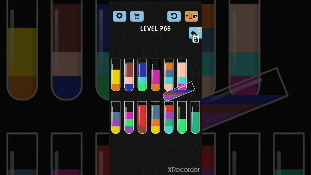 solve and solution water color sort game level 765
