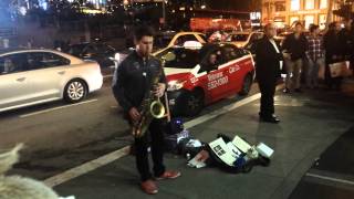 Justin Ward "Let Her Go" Union Square, SF Christmas Eve 2014