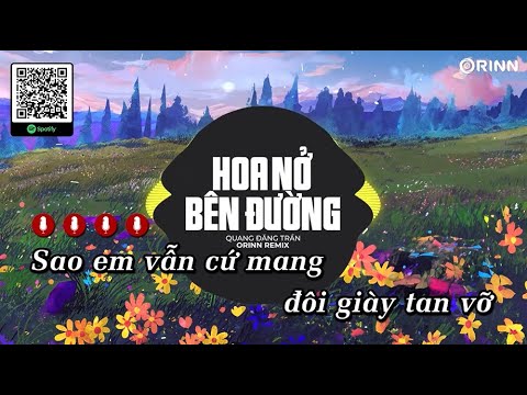 KARAOKE | Hoa Nở Bên Đường Remix - Quang Đăng Trần | BEAT CHUẨN