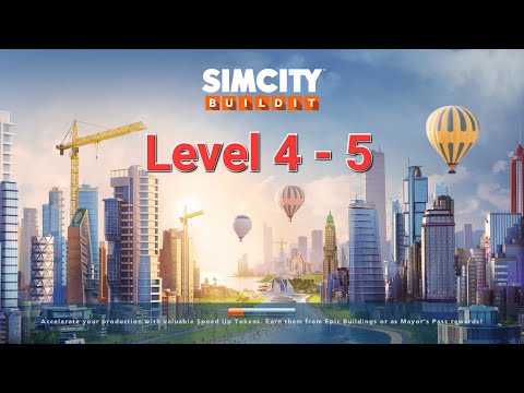 EA SimCity BuildIt - Beginning Gameplay Walkthrough | Part 3 : Level 4 - 5 | Starting New Game