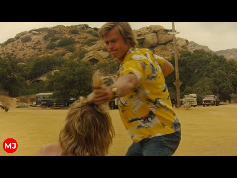 Brad Pitt punched a Hippie at Spahn Ranch Scene - Once Upon a Time in Hollywood in 1080p