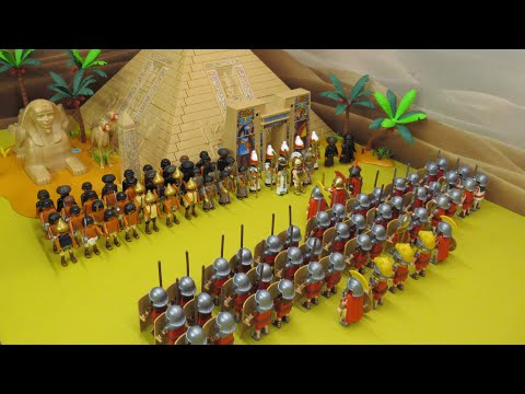 ROMANS vs. EGYPTIANS! The Battle of Actium! Playmobil Stop Motion