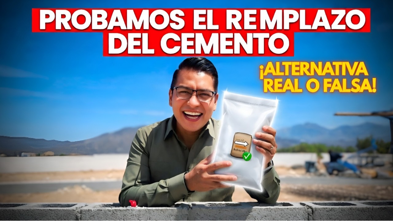 We are testing the mixture that will replace cement.