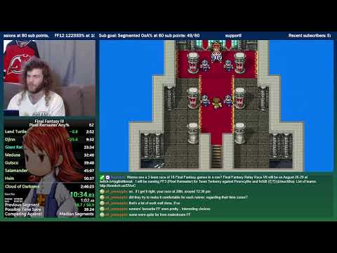 Final Fantasy III Any% Speedrun (PC Pixel Remaster) 2:44:57