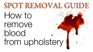How to Get Blood Out of Upholstery | Spot Removal Guide