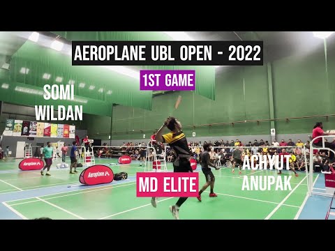 MD- Somi Wildan  VS  Achyut AnupakXavier  _ 1st game  || UAE Open Badminton Tournament