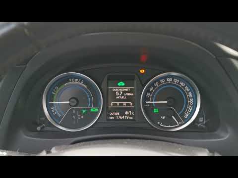 Toyota Auris Hybrid !!! Verbrauch im Winter beim schnellen Fahren auf der Autobahn XY9777