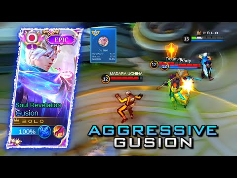 AGGRESSIVE GUSION DESTROYING ENEMIES IN RANK | FASTHANDS GUSION GAMEPLAY - MLBB
