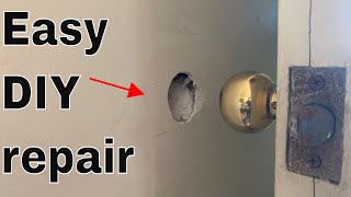 How to fix a hole in the wall  - Door knob - DIY