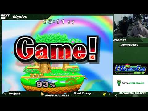Mass Madness 22 SSBM - Project (Fox) vs. BonkCushy (Pikachu) - Melee WR3