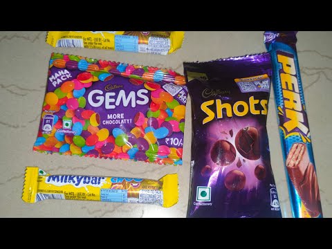 lots of chocolates| Cadbury shots and Milkybar mixed fruit flavour chocolate
