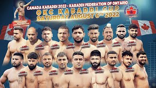 LIVE - OKC Kabaddi Cup - 2022 Canada Kabaddi