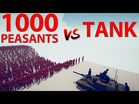 1 TANK vs 1000 ANGRY PEASANTS  ► Totally Accurate Battle Simulator