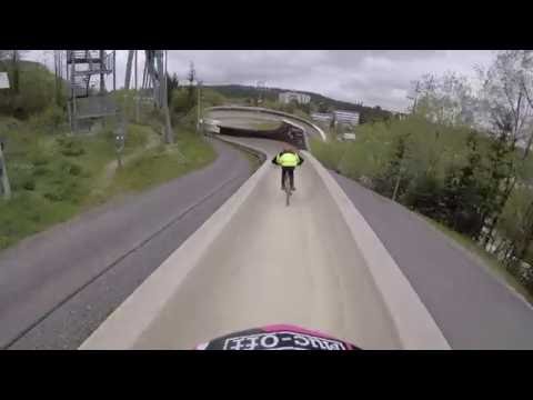 *INSANE MOUNTAIN BIKE BOBSLED RUN DOWN AN OLYMPIC TRACK!!!*